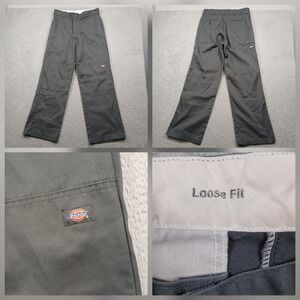 Dickies Double Knee Loose Fit Work Pants Men 32 Gray Carpenter Utility Trousers